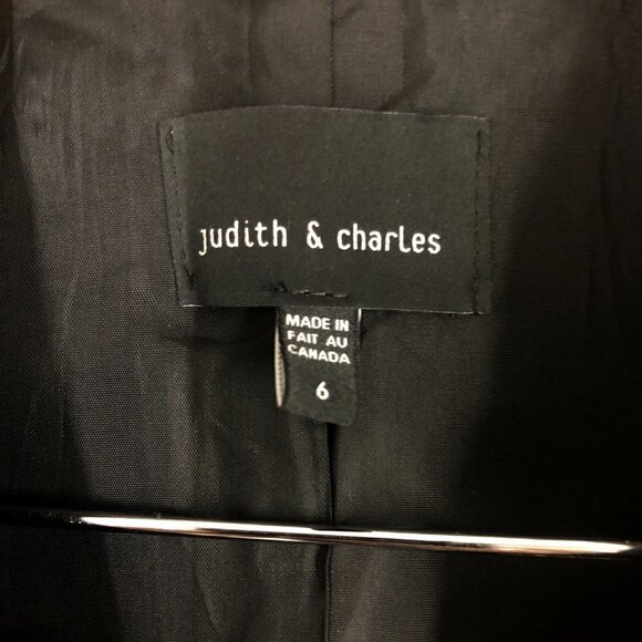 Judith & Charles 96% Virgin Wool Grey Lined Business Suit Blazer Sz 6 - Picture 10 of 12
